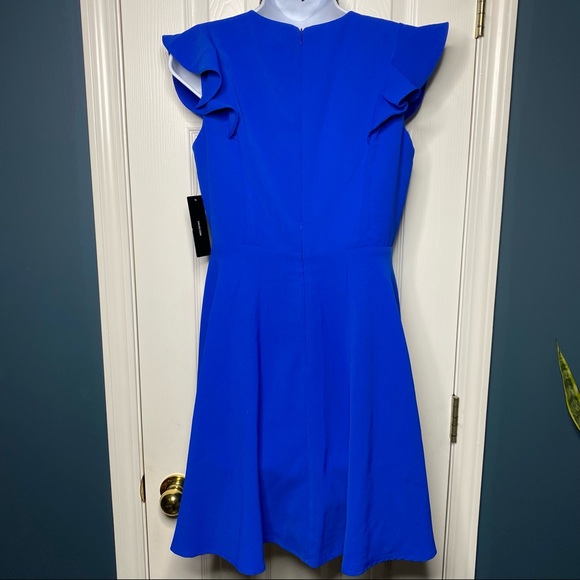 Lulus New Adventure Royal Blue Embroidered Skater Dress - Picture 6 of 10